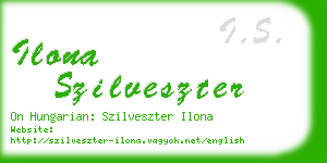 ilona szilveszter business card